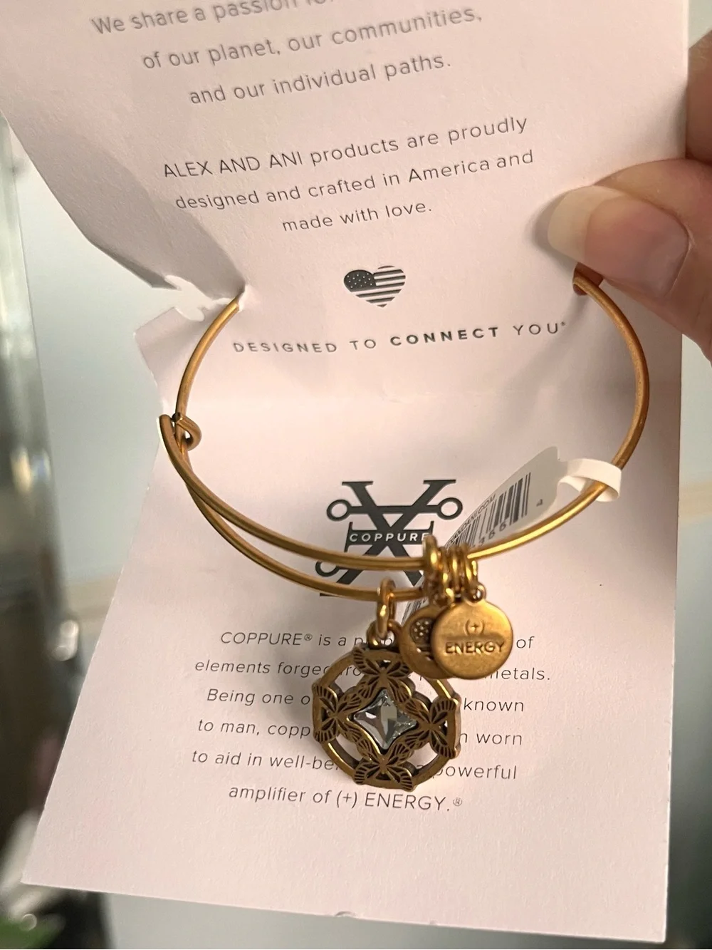 Alex and Ani Gold Growth & New Beginnings Thin Bangle
